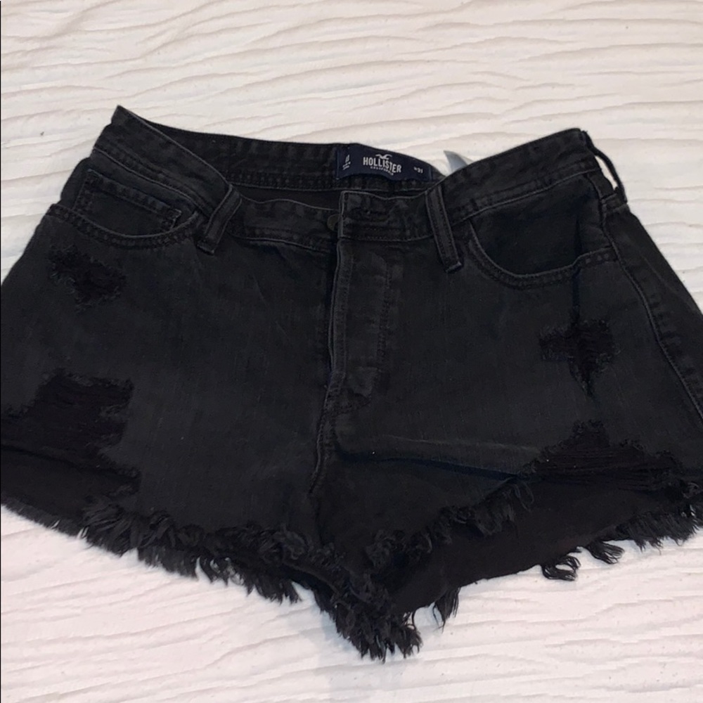 Hollister black jean shorts